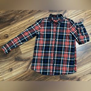 BANANA REPUBLIC multi-color plaid button up shirt, S